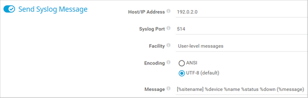 Send Syslog Message