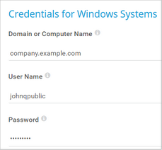 Credentials for Windows Systems