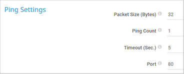 Ping Settings
