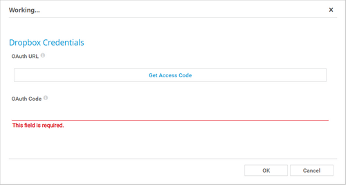 Dropbox Credentials