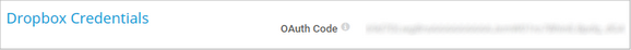 Dropbox Credentials