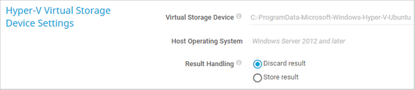 Hyper-V Virtual Storage Device Settings