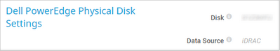 Dell PowerEdge Physical Disk Settings