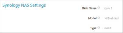 Synology NAS Settings