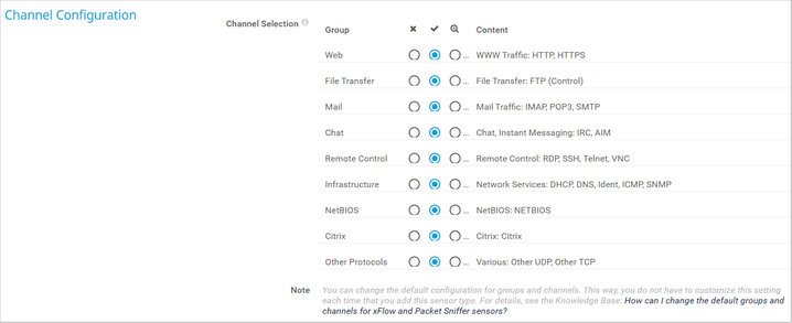 Channel Configuration